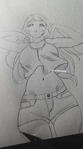 How I draw a girl looking down from below. ✨️✏️ #reelsviralシ #tutorial️ #fypシ #doodle #anime #drawing | Ari artdrawing