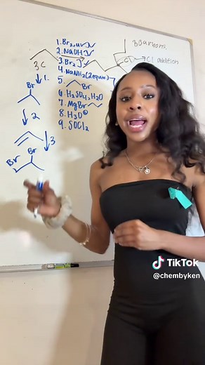 9 STEP SYNTHESIS: Forming carbon-carbon bonds ‼️ This is the same synthesis featured in the last live marathon! Got any other chem topics you want to see next? Drop them in the comments and follow for more chem content 👩🏽‍🔬🧪#organicchemistry #studytok #stem #premed #fyp