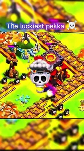the luckiest pekka in coc ☠️ #coc#shorts