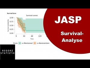 JASP Survival Analyse (Kaplan-Meier, Log-Rank-Test)