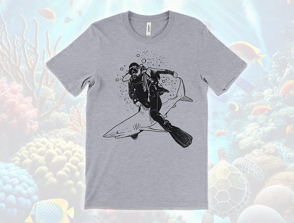 Scuba Diver T Shirt, Diver Gift, Shark Shirt, Scuba Diving Tee Shirt, Scuba Diver Gift Ideas, Deep Sea Diver Shirts, Scuba Lover Shirt - Etsy