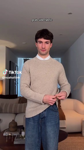 How to crop your sweater perfectly 😮‍💨 | Save for later | #styling #style #menswear