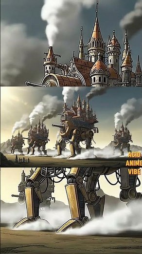 Steampunk Anime Fantasy World | March of the Walking Castles ⚙️🏰