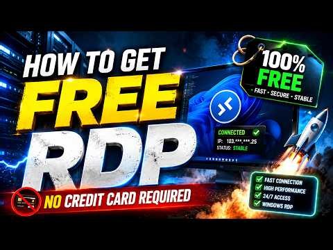 🚀Get FREE Windows RDP |24/7 Uptime | Admin Access | (Full Step-by-Step Guide!)