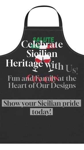 🇮🇹 Celebrate your Sicilian roots with Bella G Studio! From playful tees to stylish aprons, our collection is bursting with fun and family spirit. Each piece tells a story — like our classic