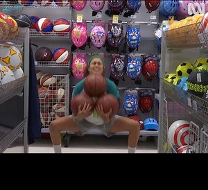 We unleashed Amberley on an unsuspecting sports goods store to answer that age old question: How Far Can Lobo Go? #Sideliners | ABC iview