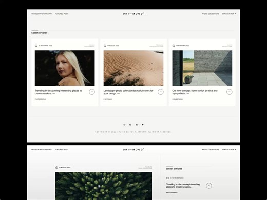 Uni—Mood - Minimalist Blog Concept