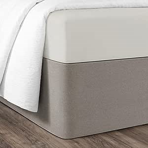 Standard Textile Circa Bed Wrap, Modern Bed Skirt Alternative with Bamboo Core, Haze, Twin