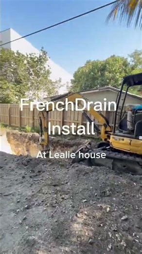 French drain install at Leslie House