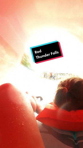 The Red slide on Thunder Falls at Water Wizz Water Park! Which color slide is your favorite on Thunder Falls, Red, Blue or Yellow?! #WaterWizz #WaterPark #lifeguard #waterparktok #waterslide #ThunderFalls #summer
