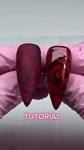 Blooming Rose Nail Art Tutorial for Valentine's Day