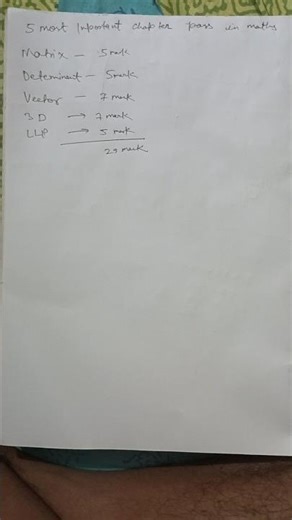 5 most important chapters in math for passing in class 12 board exam # cbse boards # maths #