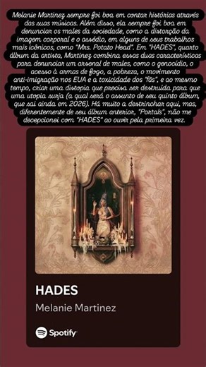 🎵: O QUE EU ACHEI DE #HADES, DE #MELANIEMARTINEZ #CryBaby #K12 #Portals #ForYou #fypシ #Shorts #Pop