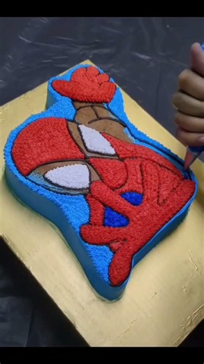 spiderman cake / cake recipe / #cake #cakerecipe #birthdaycake #shortsfeed
