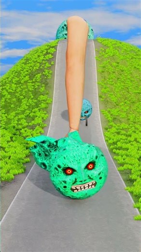 Big & Small Moon Cars vs Massive Hand Slap #2 - BeamNG.drive