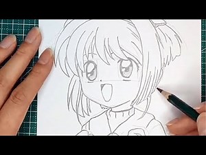 Cách vẽ Sakura từng bước | hướng dẫn vẽ anime đơn giản | draw easy anime step by step