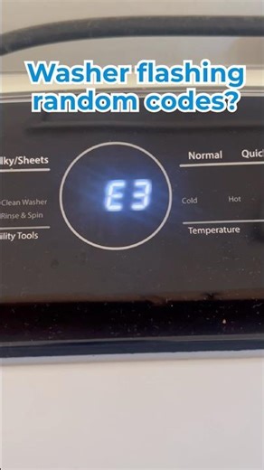 Washer Flashing E3 or F0? Don’t Replace It Yet!