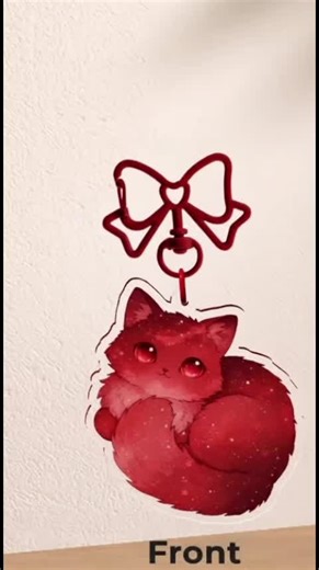 new Arivial keychain! Red colored Cat Kitten with cute Bow chain on it. Add a magical touch to your keys or bag with this adorable galaxy cat keychain. Featuring a cute, starry kitten design printed on durable double-sided acrylic, it’s both eye-catching and practical. The sturdy ring and playful star charm make it perfect for everyday use or as a gift for cat lovers.✨ Cute, durable, and perfect for bags, keys, or gifts. #fyp #fy #cutecat #red #kawaiiaesthetic