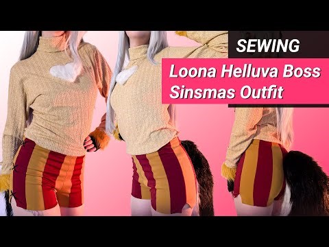 How I sewed LOONA's Sinsmas outfit from Helluva Boss for Cosplay (Hazbin Hotel)
