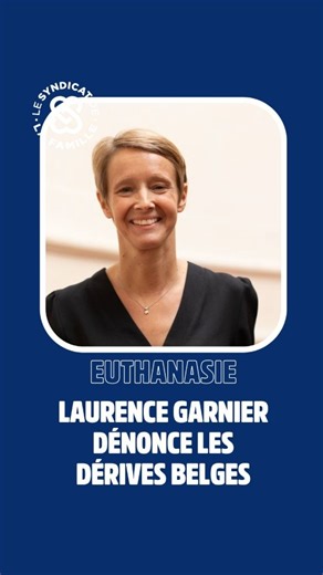 Le Syndicat de la Famille 75 on Instagram: "💥 Courage politique. Clarté morale. La sénatrice Laurence Garnier dénonce avec force les dérives belges de l’euthanasie, mais aussi celles de la GPA. 👉 Refuser l’euthanasie de confort. 👉 Refuser la marchandisation du corps humain. 👉 Refuser les ruptures anthropologiques imposées au nom du “progrès”. Nous avons des exemples, des repères, et une boussole : 🧠 le réel ❤️ la dignité humaine 💪 le courage de dire NON Résister, c’est humaniste. Tenir bon