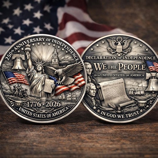 250th Anniversary USA Independence Coin 1776–2026, Declaration of Independence Collectible, Patriotic Gift - Etsy