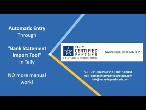 Automatic Entry through "Bank Statement Import Tool" in Tally