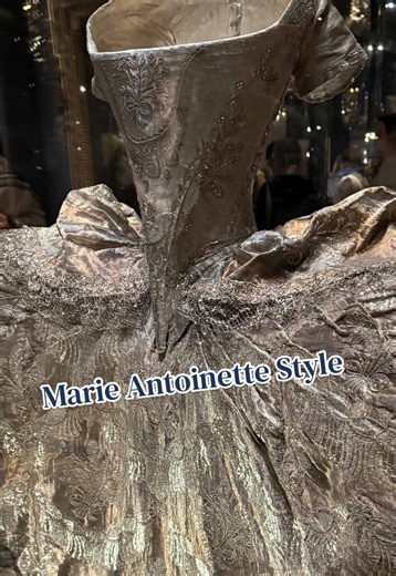 This exceptional gown is going viral again thanks to the Marie Antoinette Style exhibition at V&A in London. Queen Marie Antoinette would have worn a similar gown to her wedding in 1770, but her wardrobe was lost in the French Revolution. . This is a formal robe de cour (or ”grand habit”) made in 1774 for Princess Hedvig Elisabeth Charlotta of Holstein Gottorp (1759-1818), future queen of Sweden, when she, at age 15, was wed to her cousin Prince Karl of Sweden, younger brother to Gustav III. . T