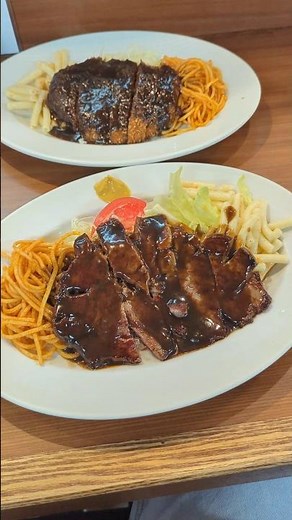 塚本 マルヤ 神戸・新開地の洋食屋さんでビーフステーキとチキンカツライス #神戸ランチ