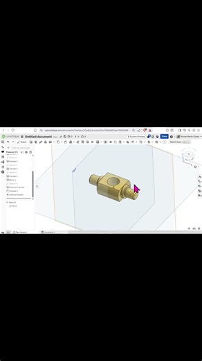 “3D Modeling – External Threaded Part + Mirror Feature | CAD Timelapse”