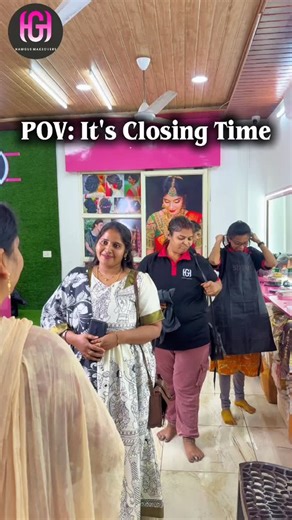 Yelavarthi Pavani on Instagram: "✨ POV: It’s Closing Time ✨ When the clock says closing time… but our work says “one more client” 😂💄 Makeup brushes tired, feet paining, but still smiling 😄✨ Because HAMGUS life = service + hustle + little bit fun 💛 Closing time vibes be like… “Pack up… clean up… and tomorrow again!” 📞 Contact: 83419 93206 | 93903 38392 📍 Unit Canteen, Syamala Nagar, Guntur, Andhra Pradesh – 522006 🎯 Digital Partner – Meta DNA™ 📲 77949 61112 | 📩metadnaofficial@gmail.com �