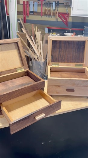 Finished Watch Boxes #woodworking #woodworker #woodshop #handmade #craftsmanship #wood