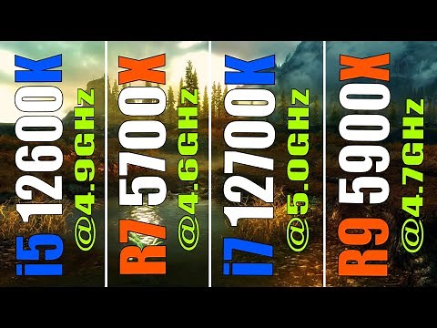 INTEL i5 12600K vs RYZEN 7 5700X vs INTEL i7 12700K vs RYZEN 9 5900X || PC GAMES BENCHMARK ||