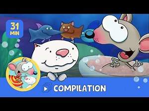 L’heure du bain : Propre propre propre! 🛁🫧 | 7 épisodes avec Toupie et Binou! 🐭🐱