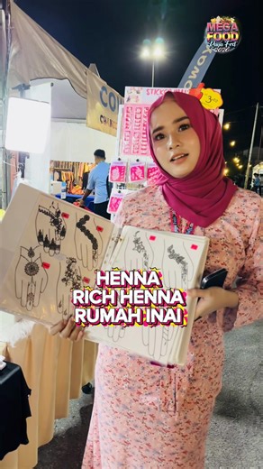 DAY 9 HENNA RICH HENNA (RUMAH INAI MEGA FOOD RAYA FEST 6 MAC 2026 - 20 MAC 2026 4 PETANG - 12 MALAM EVENT SPACE TAMAN SENA KANGAR PERLIS #perlismegaraya2026 #megafoodraya #megafoodrayaaidiladha #Februari2026 #makanlocal