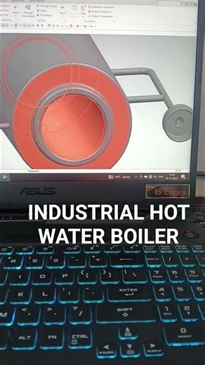 3D INDUSTRIAL HOT WATER BOILER MODAL TUTORIAL LIKE SHARE AND SUBSCRIBE AND COMMENT