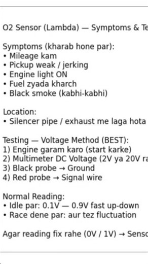 Oxygen Sensor Testing Step by Step | BS6 Bike Sensor Problem Fix