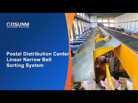 Postal Distribution Center High-Speed Linear Narrow Belt Sorting System
