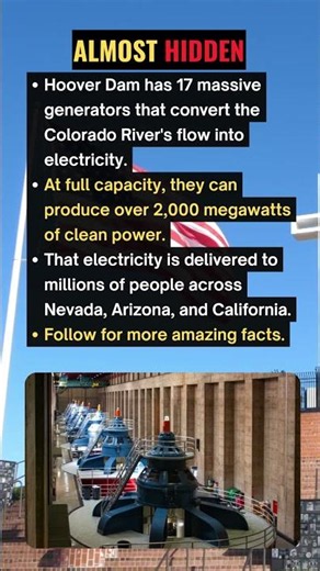 Hoover Dam How 17 Generators Power Millions of People #facts