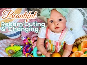 Beautiful Reborn Baby Outing: Picking Oranges and Changing Outfit For Fall.