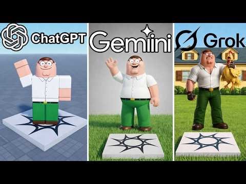 Chatgpt vs Gemini vs Grok Make A Family Guy Roblox Game