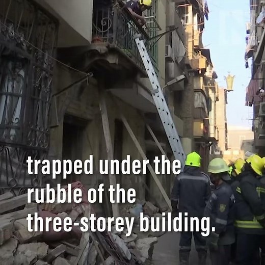 At least four people killed in Cairo building collapse