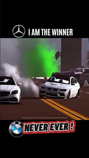 BMW vs Mercedes Race #bmw #bmwm #shorts #mercedesbenz #bmwvsmercedes #automobile #mercedes #dragrace