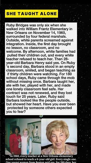 The Teacher Who Stood With Ruby Bridges #Shorts #TrueStory #CivilRights