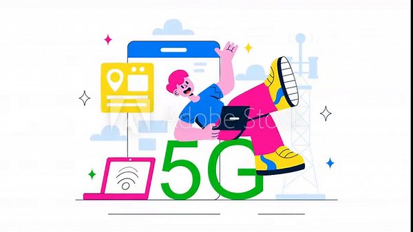 Animation of 5G Network Connectivity Technology Illustration