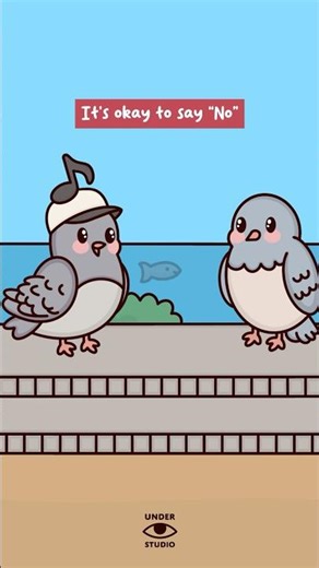 Learning To Say No 🐦 Birdie Practicing Boundaries | Animation Meme | Original Audio: ‪@msrachel‬