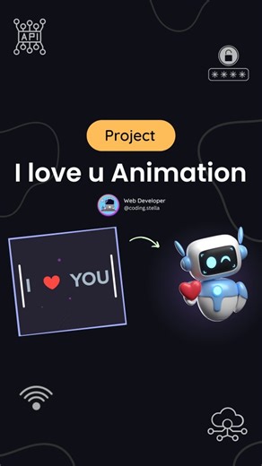 Stella • Coding • HTML • CSS • JAVASCRIPT | Show it to your Crush & Do Nothing 🤌... I 🩷 You Animation CSS Prove your coding skills to your valentine 🚀 Happy Coding on valentine's day... | Instagram