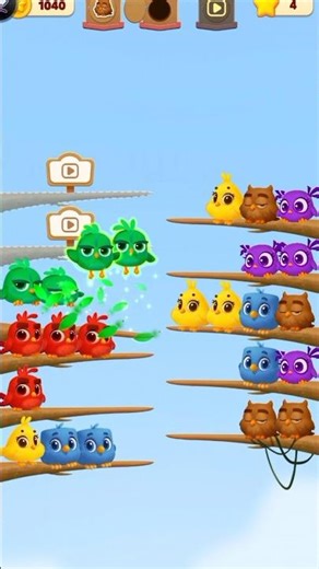 Bird Color Sort Challenge 🐦 Brain Puzzle Game 😍