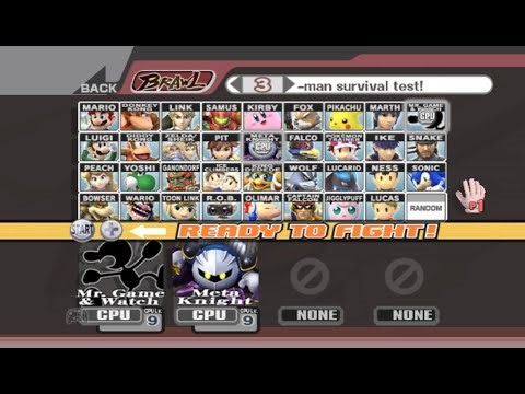 Super Smash Bros. Brawl - Battle #67: Mr. Game & Watch vs Meta Knight