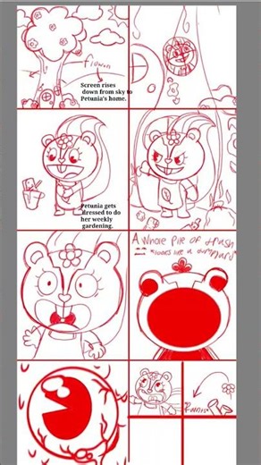 Working on a story board, wish I could animate it...Anyways! New character, Bab!#htf #fypシ #shorts