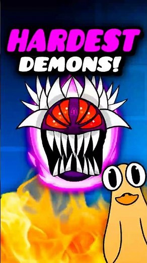 The HARDEST DEMONS of Each Difficulty in Geometry Dash! #geometrydash